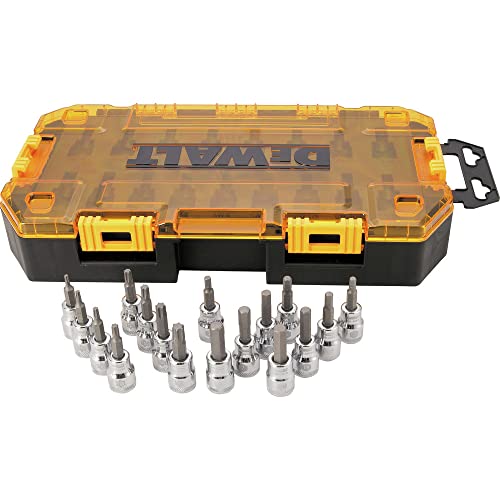 DEWALT Drive Bit Socket Set, 3/8' Drive, SAE/Metric, 17-Piece (DWMT73806)
