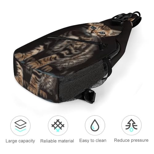 Bolso cruzado estilo sling para viaje y senderismo 38x20 cm miniatura 5