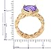 Shop LC Delivering Joy ION Plated Yellow Gold Valentine Heart Cubic Zirconia CZ Amethyst Engagement Statement Promise Ring Size 8 for Women Gift Cttw 1
