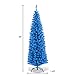 Goplus 6ft Blue Pencil Christmas Tree, Artificial Slim Tree, Xmas Decor for Indoor and Outdoor