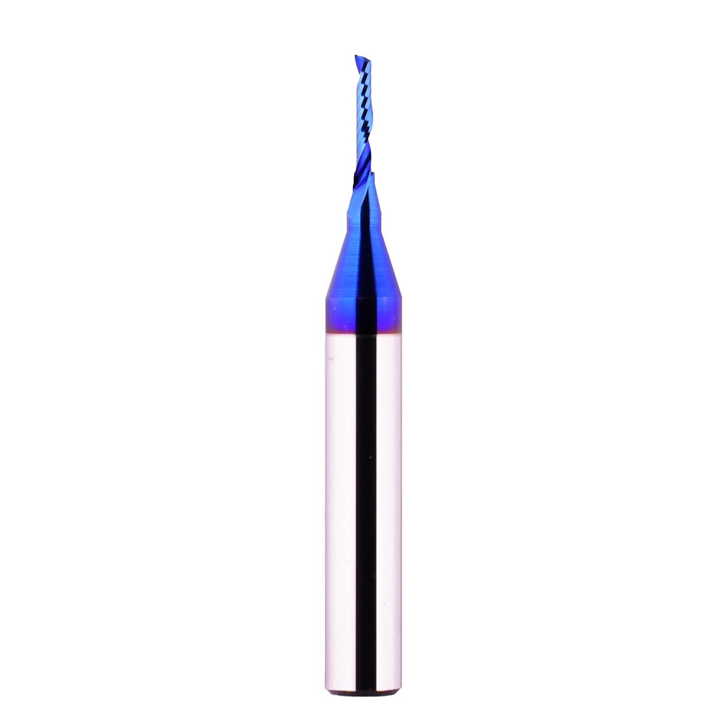 O Single Flute 1/4" Shank Cutting Diameter CNC Router Bits Spiral End Mill for Aluminum Acrylic PVC MDF Plastic