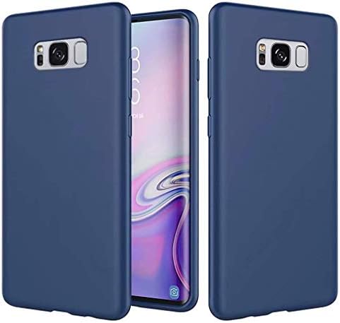NiaCoCo Compatible with Huawei P Smart 2019/Honor 10 Lite Case Ultra Thin Shockproof Liquid Silicone Phone Case Soft Gel Microfiber Rubber Stripe Protector Case (Blue Purple)