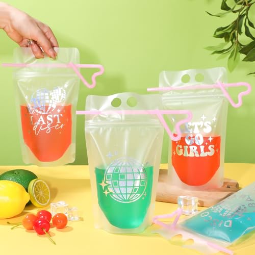 36 Set de Bolsas para Bebidas Tipo Disco con Popotes miniatura 3