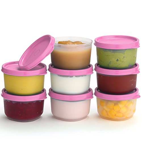 Image of Signoraware Mini Fresh BPA Free Plastic Containers (130ml x 8 | Set of 8 | Pink)