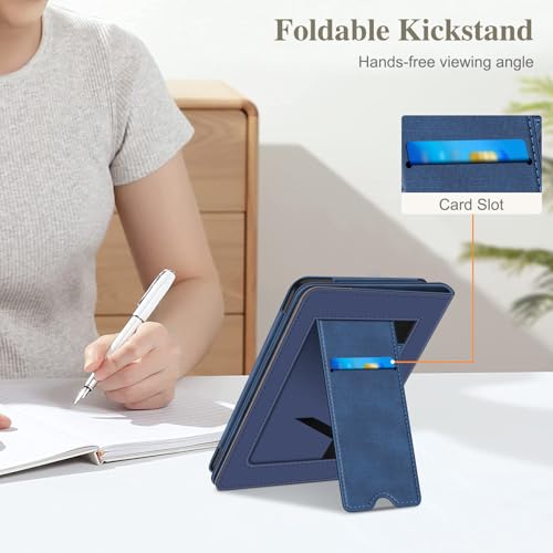 Image of Fintie Case for 7 inch /6.8 inch Kindle Paperwhite(12th /11th Generation-2024 /2021) and Kindle Colorsoft Signature Edition -Slim Foldable Stand Cover Auto Wake /Sleep for Paperwhite 2024, Indigo