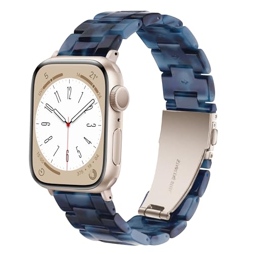 Melyis Resin Band for Apple Watch Bands 42mm 41mm 40mm 38mm fit Apple Watch Bands for Women 40mm iWatch Bands for Women Strap for Apple Watch Series 11 10 9 SE 8 7 6 5 4 3 2-Tortoiseshell Bro product thumbnail 15