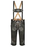 EXTRAS IM LIEFERUMFANG - Das Komplett-Set für die Kniebund Lederhose beinhaltet je nach Modell neben der Wildbock Leder Hose zusätzlich noch in der Länge verstellbare Hosenträger (auch für Personen größer 190cm), die für einen optimalen Sitz der Trachtenhose sorgen. Ausgenommen ist das Lederhosen Modell Bismarck, welches ohne Träger getragen wird