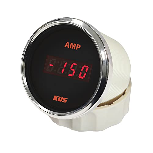 Kus Waterproof Digital Ammeter 150A With Current Sensor 12V/24V 52Mm(2") With Backlit #TOP2