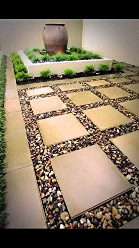 Interlocking Pebble Floor Tile | Kitchen, Bathroom, And Patio Flooring | Indoor And Outdoor Use | Natural Auburn Red Stones | Quick And Easy Grout Installation #TOP2