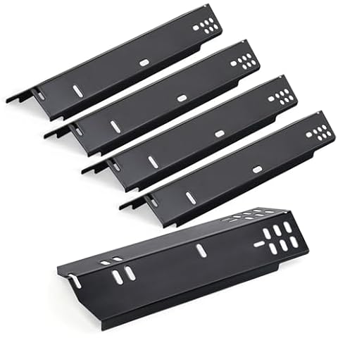 Boloda Porcelain Steel Grill Heat Plate Shield for Dyna Glo Grill Replacement Parts,Grill Parts for DGH474CRP DGH485CRP 4 Burner Gas Grill，5 Pack Cover