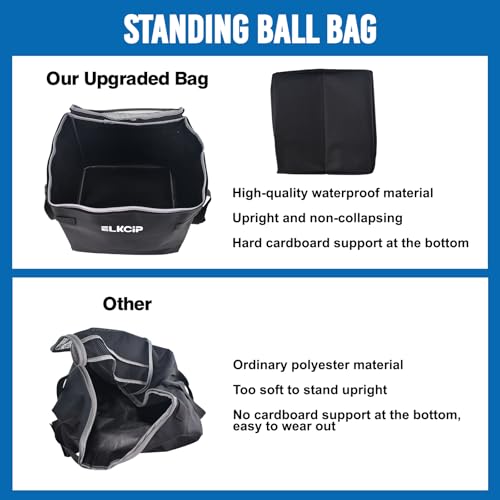 image for ELKCIP Portable Tennis Balls Hopper Bag, Replacement Storage Bag with 