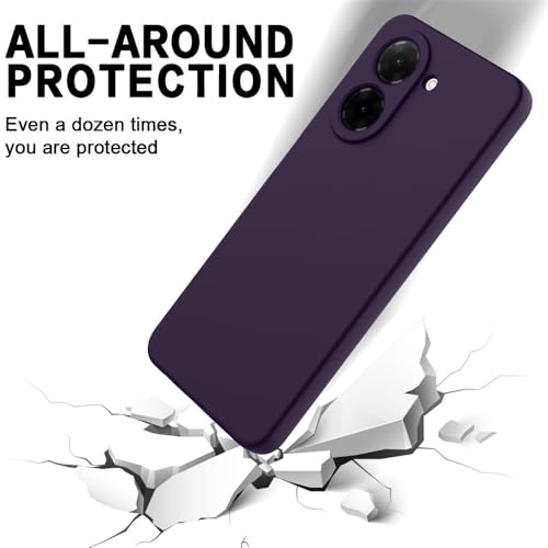 Image of Back Cover for Poco C71 4G / Mi Redmi A5 4G | Full Camera Protection | Premium Liquid Silicon Case | Flexible Bumper Case for Poco C71 4G / Mi Redmi A5 4G (Purple)