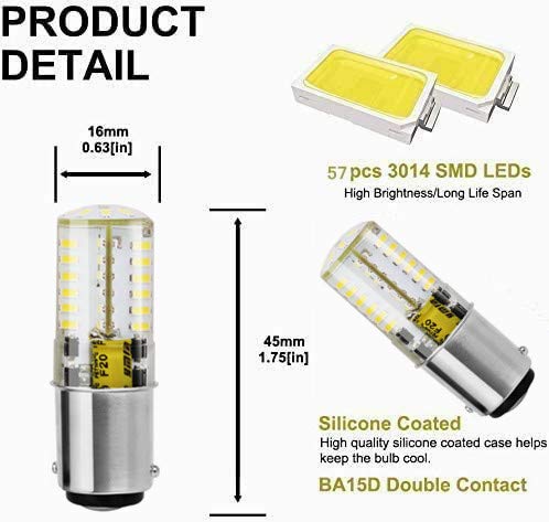 Ampoule LED BA15D Blanc Chaud 12V-30V - Pour Camping-car, Marine, Voiture - 4000 Lm - Ruiandsion
