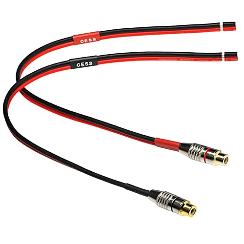 Cncess Cess-063-1F Silicone Speaker Wire 14 Awg With Phono Rca Female Jack, 2 Channels (1 Foot) #TOP1