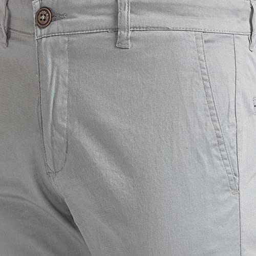 Image of Parx Men's PLEATLESS Low Rise Tapered FIT Medium Green Formal Trouser