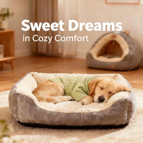Image of Small /Medium Dog Sweater, Warm Dog Winter Coat w /Sleeves, Comfortable High Neck Premium Dog Clothes for Golden Retriever-Best for Holidays, Daily Walks XXL Light Green