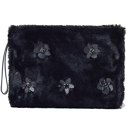 Amazon | [ケイトスペード] ポーチ katespade フェイクファー スムース  