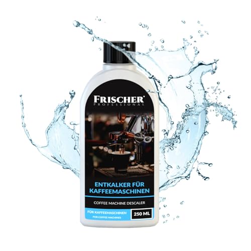 FRISCHER PROFESSIONAL Descalcificador para máquinas de café, cafeteras y cafeteras automáticas, compatible con todos los fabricantes, concentrado descalcificador universal, 250 ml