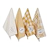 DII Home Sweet Farmhouse Kitchen Collection, Dishtowel Set, 18x28, Honey Gold, 4 Count