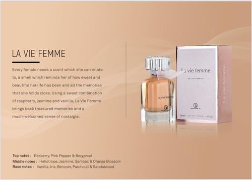 La Vie Femme, Eau de Parfum, Grandeur Elite, Women, 100 ml
