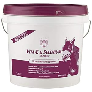 Farnam Horse Health Vita E & Selenium Crumbles Horse Vitamin Supplement, Supports optimal muscle health and antioxidant support, 20 lbs., 640 day supply