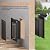 Cat Door for Wall, All Aluminum Doggy Doggie Pet Door Small Dog Door, With Closing Panel, 2 Magnetic Flaps Energy Efficient, Wide Telescoping Tunnel for Interior & Exterior Wall, Pets Up to 22Lb Black