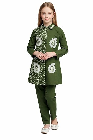 Baby Girls Co-Ord Set Cotton Kurta Pajama Set with Embroidery, Traditional Ethnic Wear Outfit for Toddlers, Festive Outfit... - Review, Price and Buying Guide