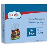 Jumbo Storage Bags, 5 Gallon Freezer Bags 18'x24' for Pantry and Meal Prep, Disposable Food Storage Bags for Parties and Events, Heavy Duty Bag with Slider Closure for Easy Sealing