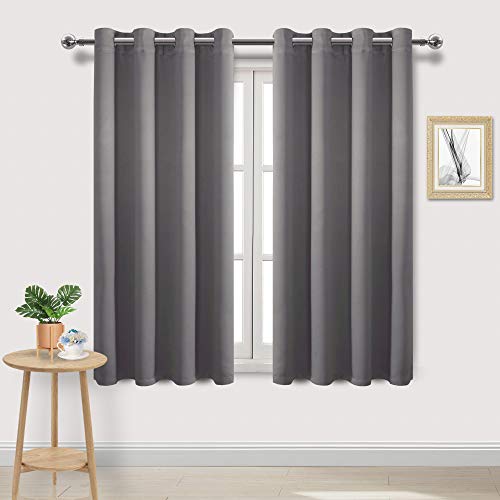 Image of DWCN Blackout Curtains for Bedroom Living Room 52 x 63 Inch 2 Panels Grey