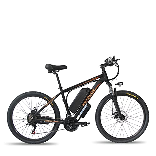 KETELES 26/29 Zoll MTB City E-Bike Tiefeinsteiger mit 48V-18 AH(864Wh) Akku und für Damen und Herren, Elektrofahrrad/Pedelec im mit 21 Gänge (26 Zoll Reifen, Schwarz) Cover
