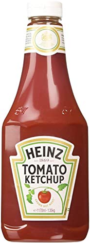 Heinz Tomato Ketchup 1170ml o 1.35Kg – Delicious e liscio ketchup di pomodoro. Privo di coloranti artificiali, aromi o conservanti e addensanti. Suggerimenti: Bolognese, pollo al curry, zuppa, sugo