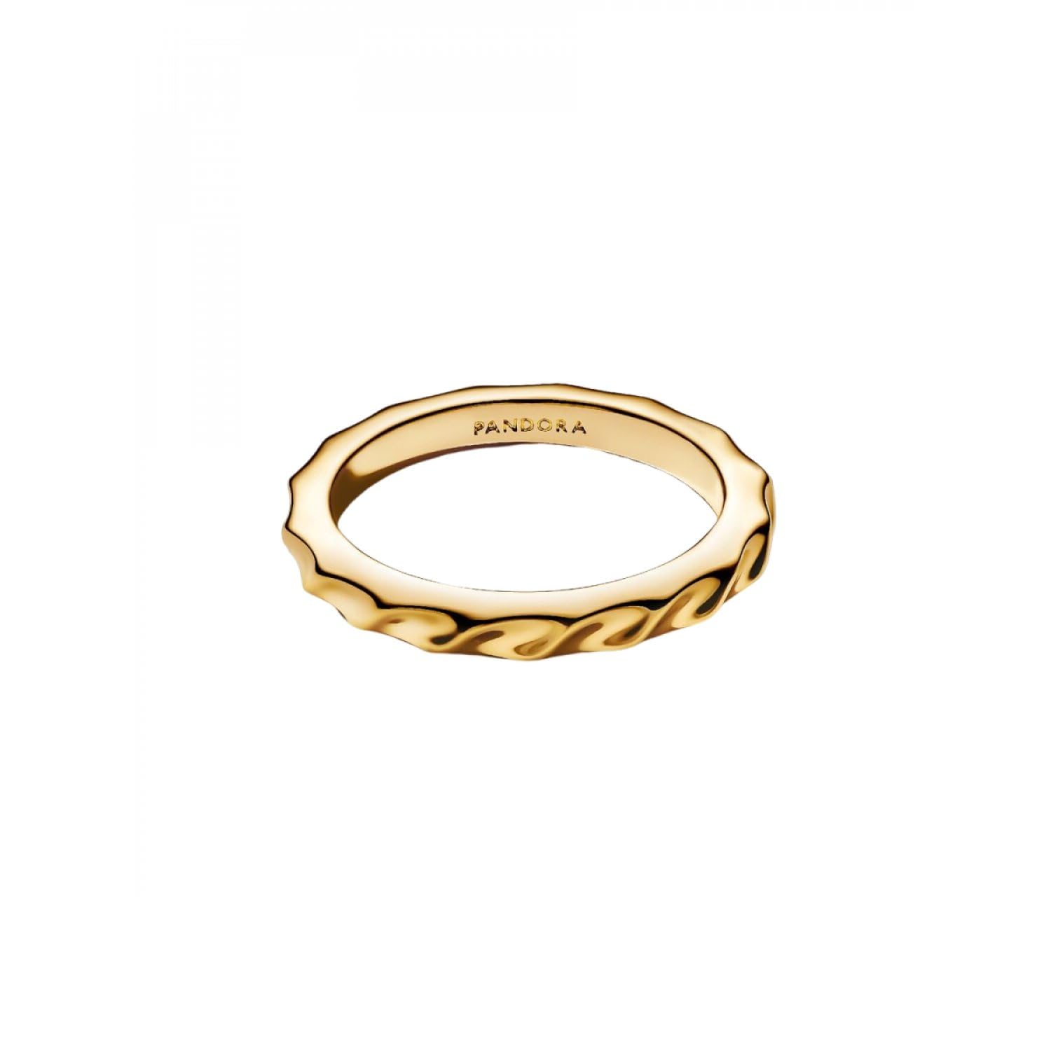 Pandora Anillo para mujer ondulado dorado 163885C00
