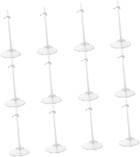 MAGICLULU 12 Pçs Suporte Transparente Estatueta Prateleira De Exibição De Plástico Suporte De Boneca Estrutura De Suporte De Urso Suporte De Boneca Base De Exibição De Figura De Ação