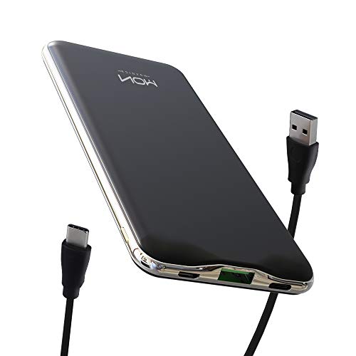 MOXNICE Powerbank Bateria Externa 10000mAh QC3.0 Power Bank, PD 22.5W USB C Entrada / Salida para iPhone iPad Samsung Huawei Xiaomi (Negro)