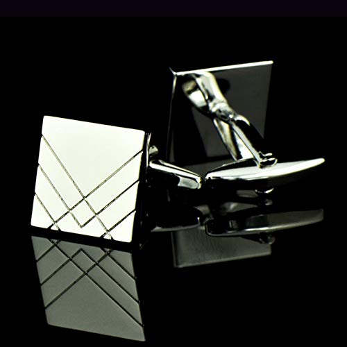Mancuernillas para camisa de hombre en acero inoxidable miniatura 3