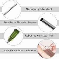 LYTIVAGEN 100 Stück Spritzen Nadeln Stumpfe Spritze, 3,8cm 14g Dosiernadeln mit Luer-Lock Liquid Spritzen Set Blunt Nadel Edelstahl stumpfe Spitze Nadeln für Nachfüllen Liquid, Tinten, Kleben – Ansicht 3
