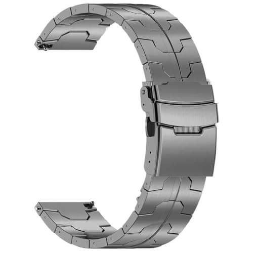 Bracelet montre connectée 22mm titane anti-irritation en acier inoxydable
