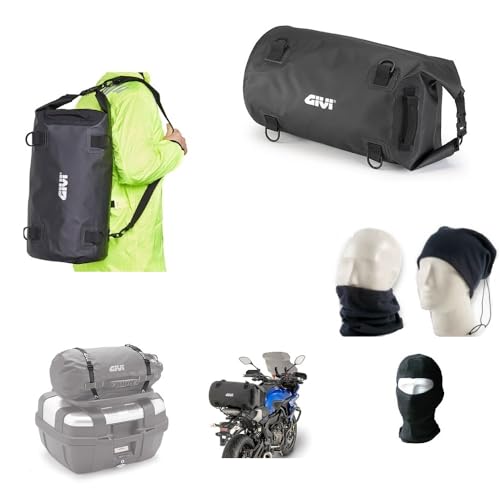 KOMPATIBEL MIT HUSQVARNA SMR 570 RUCKSITZTASCHE FÜR SATTEL/OBERHAULT/GYM MOTORRAD SCOOTER GIVI EA114BK 30 LT WASSERDICHT UNIVERSAL 27 CM X 27 CM X 50 CM 2 Gurte zur Befestigung