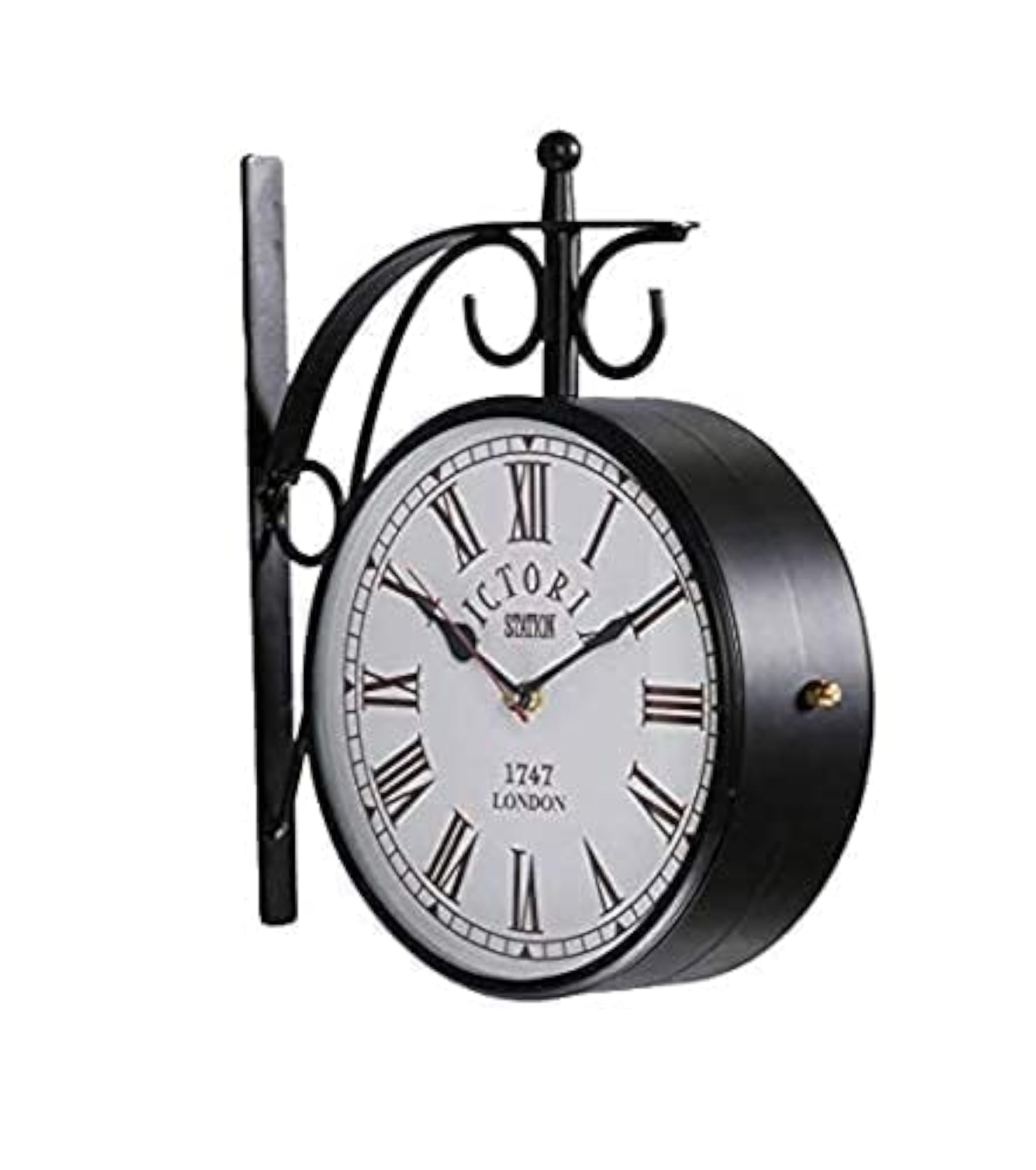 Antique Double Sided Railway Station Wall Clock