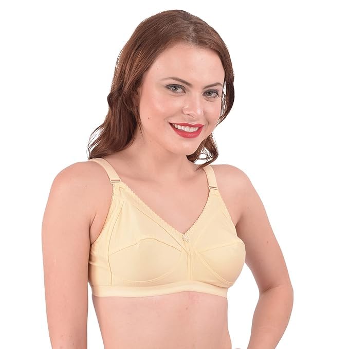Women's Non Padded/Non-Wired/Seemed/Hookable/Full Coverage Dream Comfort Bra