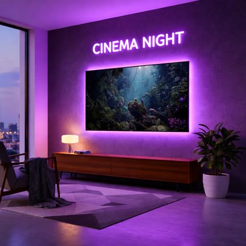 Image of Purple Neon LED Strip Light 5 Meter with Adapter | Flexible IP65 Waterproof Silicone Rope Light for Indoor and Outdoor Bedroom, Ceiling, Gaming Room, Party & Decoration