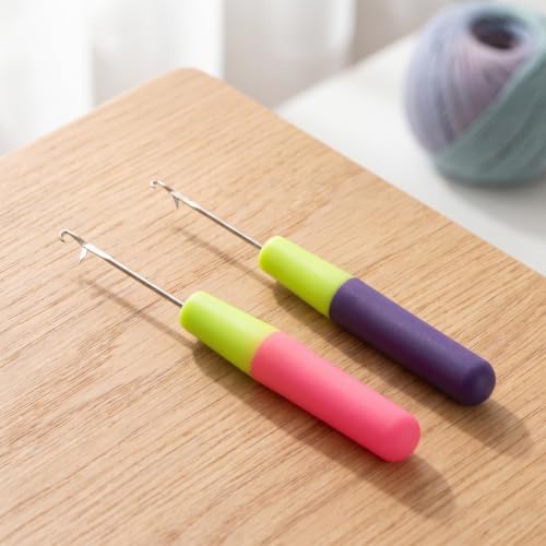 KALLORY 10pcs Hair Crochet Hook, 2 Different Sizes Crochet Needles - 3