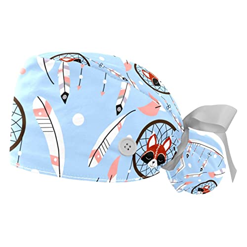 Chapeaux de travail ajustables JDEZ avec bandeau anti-transpiration pour homme et femme, lot de 2