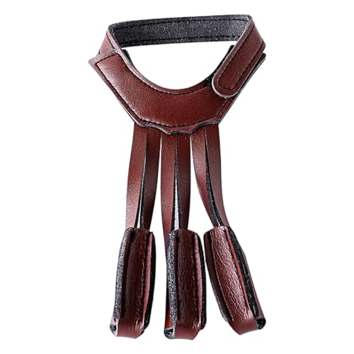 Quick Releasing Adjustable Three Finger Toxophily Guard for Traditional Long Bows Protections Synthetic Leather Toxophily Glove