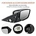 MOFOAP Passenger Side Mirror Compatible With 2008 2009 2010 2011 2012 Honda Accord Sedan LX, LX-P,Mirror with Power Glass,Non-Heated,Manual Folding Replace HO1320230(3 Pins)