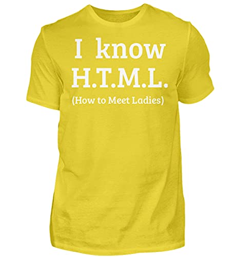 T-shirt homme PHP HTML MYSQL confortable taille XXL or