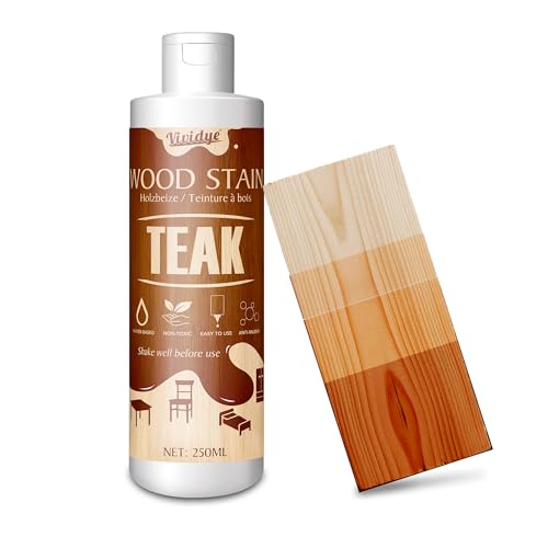 Wood Stain, 8.5oz/250ml Water Based Wood Stain for Indoor and Outdoor Furniture, Cabinet, Wood...
