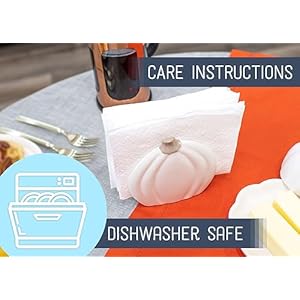 Nat & Jules Pumpkin Shaped Standard Size Ceramic Napkin Holder: Perfect for Your Indoor Home Fall & Thanksgiving Decorations for Table Décor & Centerpieces, Cream Nat Jules Pumpkin Shaped Standard Size Ceramic Napkin Holder Perfect for Your Indoor Home Fall Thanksgiving Decorations for Table Decor Centerpieces Cream