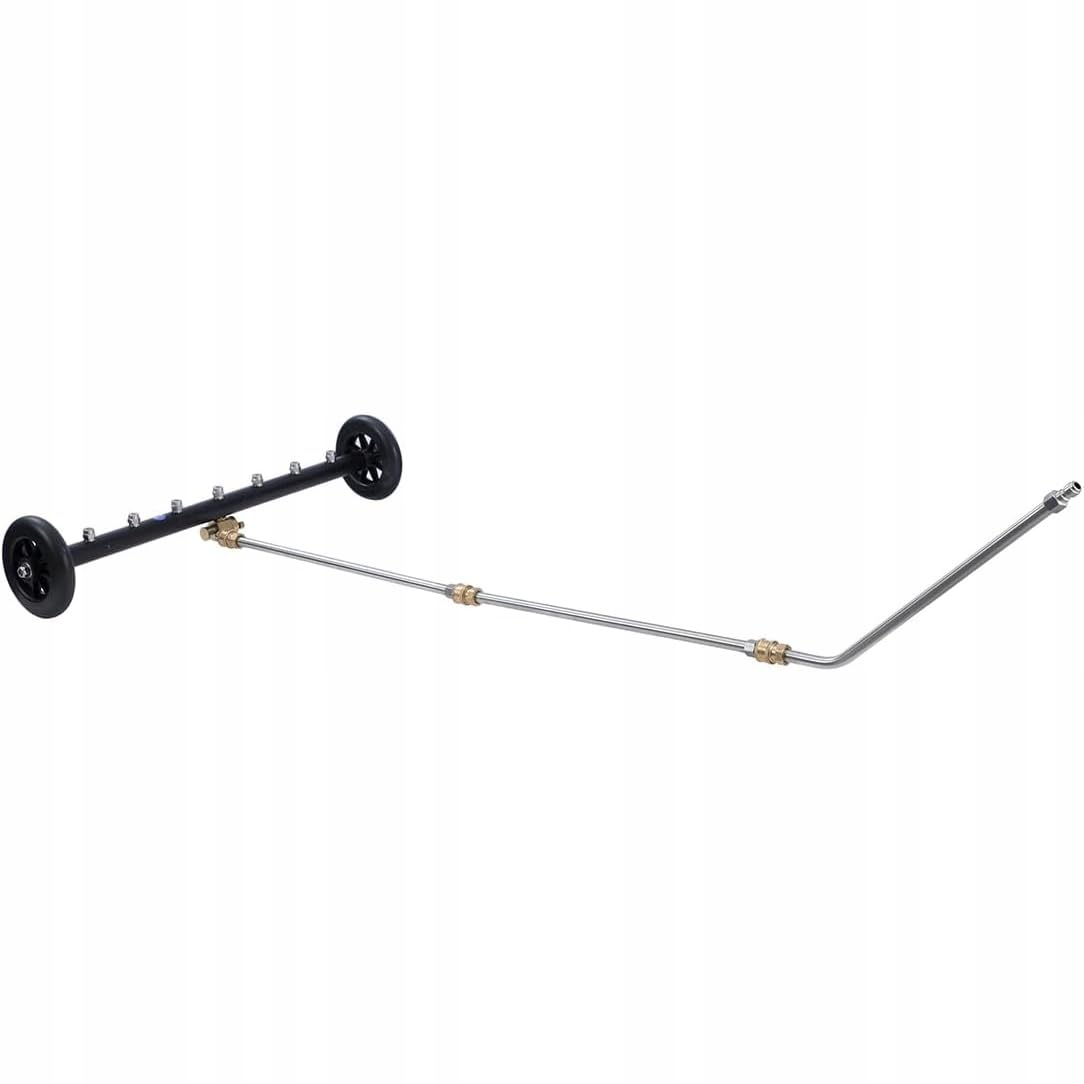 Rosfix Zestaw do mycia podwozia 275 barów - 7 dysz 40°, 1/4" Quick Plug, łącznie 126 cm | stal nierdzewna, gumowe kółka | czyszczenie samochodów i płaskich powierzchni, akcesoria do myjki