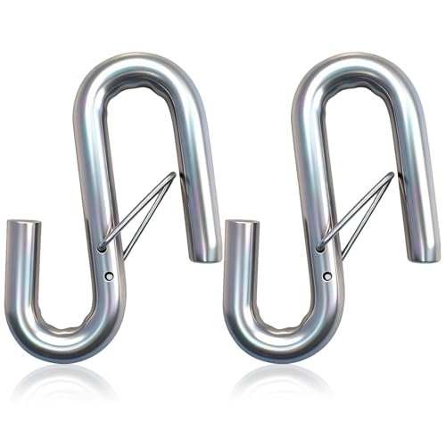 NAZOU 3/8" safety chain hooks with Safety Latch,2 Per Package